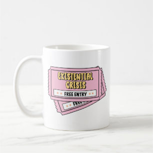 Taza De Café Boleto Divertido de Crisis Existencial