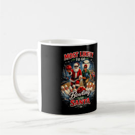 Taza De Café Boliche con Santa