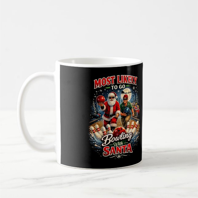 Taza De Café Boliche con Santa (Izquierda)