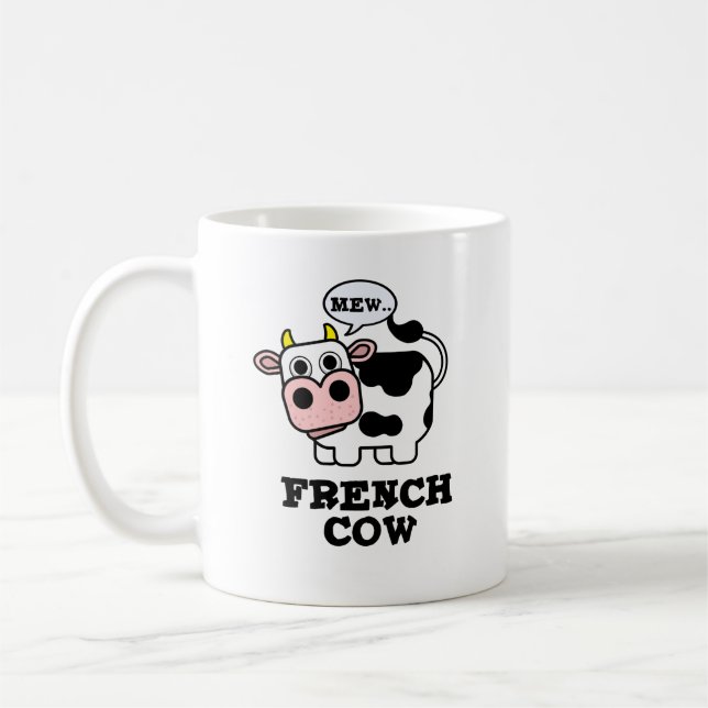 Taza De Café Bollo de animales divertidos de vaca en Francia (Izquierda)