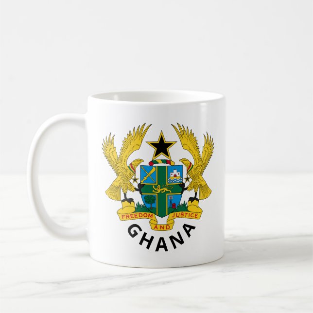 Taza De Café Bollo de café de armas de Ghana (Izquierda)