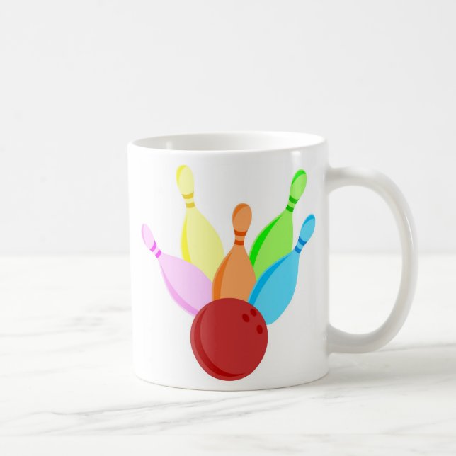 Taza De Café Bolos de diez Pin (Derecha)