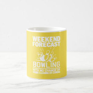 TAZA DE CAFÉ BOLOS DEL PRONÓSTICO DEL FIN DE SEMANA