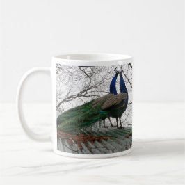 TAZA DE CAFÉ BOLSA DE CAFÉ CON IMAGEN DE PEACOCK