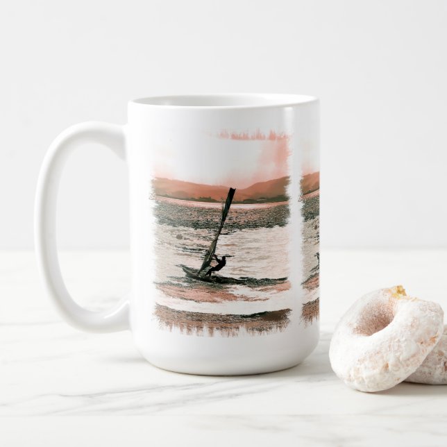 TAZA DE CAFÉ BOLSA DE CAFÉ DE WINDSURF (Con donut)