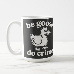 Taza De Café Bolsa de diseño de ganso divertido haciendo crimen
