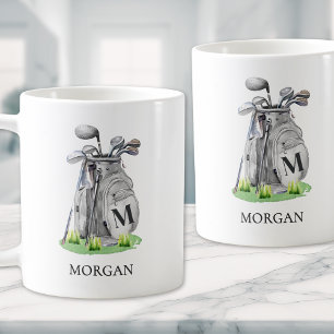 Taza De Café Bolsa de Golf con Monograma