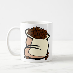 Taza De Café Bolsa de granos de café Granos