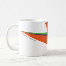 Taza De Café Bolt Wraparound Naranja 11 oz Classic White Mug
