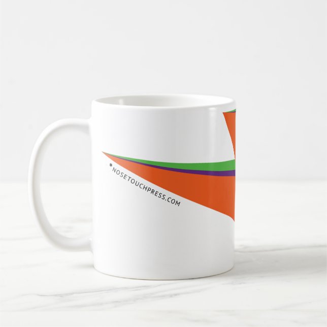 Taza De Café Bolt Wraparound Naranja 11 oz Classic White Mug (Izquierda)