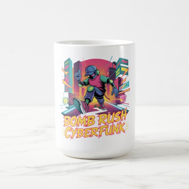 Taza De Café Bomb Rush Cyberfunk – Neon Street Rebellion (Centro)