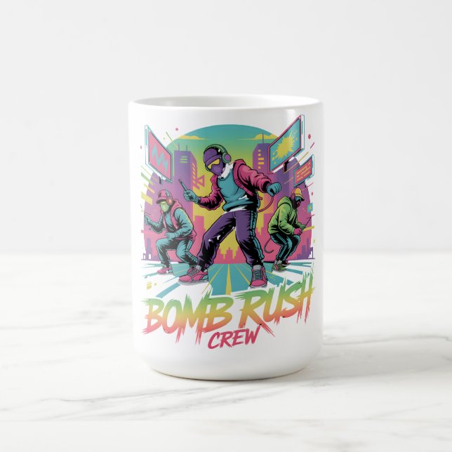 Taza De Café Bomb Rush Cyberfunk – Neon Street Rebellion (Centro)
