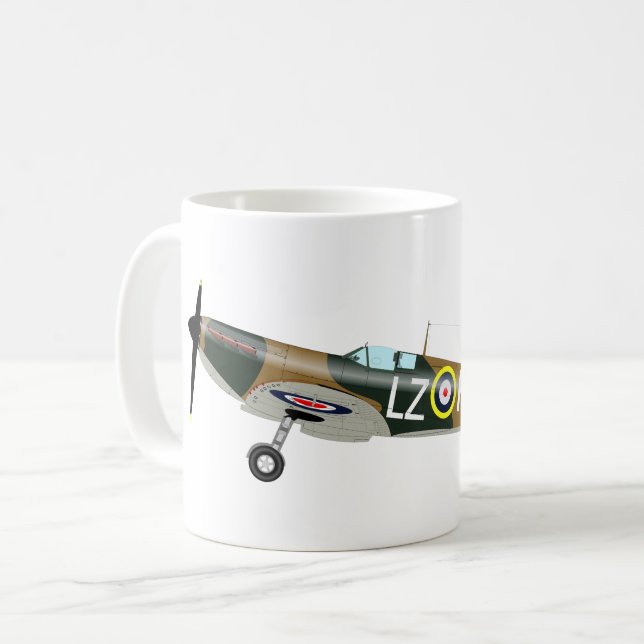 Taza De Café Bomba de avión SPITFIRE SUPERMARINO (Anverso izquierdo)