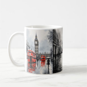 Taza De Café "Bomba de cerámica blanca temática de Londres - Ic