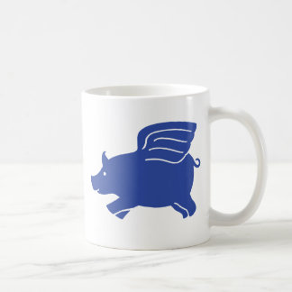 Taza De Café Bomba de cerdo voladora - Azul