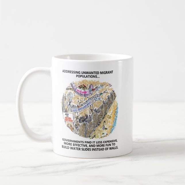 Taza De Café Bomba de deslizamientos de agua para refugiados (Izquierda)