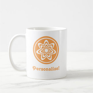 Taza De Café Bomba de explosión floral, Naranja