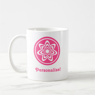 Taza De Café Bomba de explosión floral, rosa