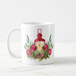 Taza De Café Bomba de feriado de Apple y Evergreen