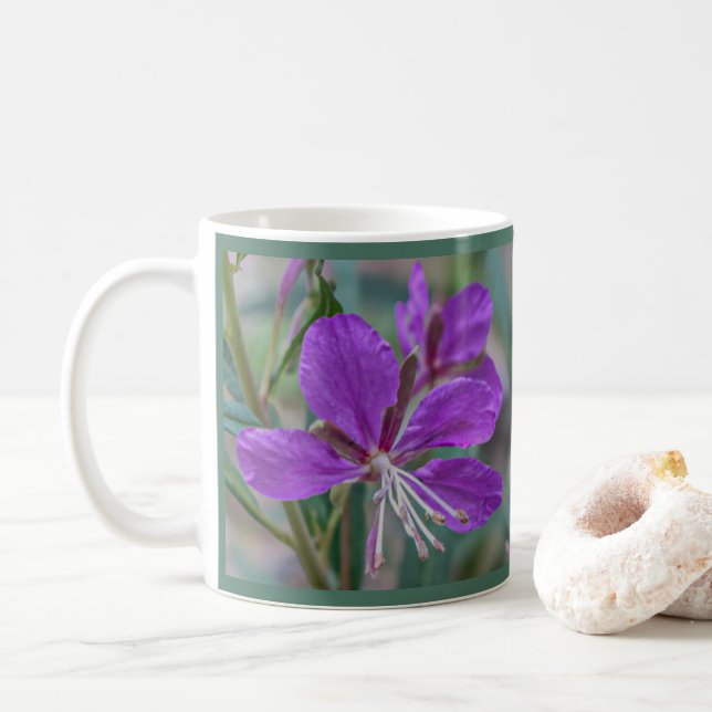 Taza De Café Bomba de flores con arma de fuego (Con donut)