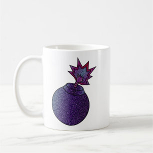 Taza De Café Bomba de galaxia purpurina