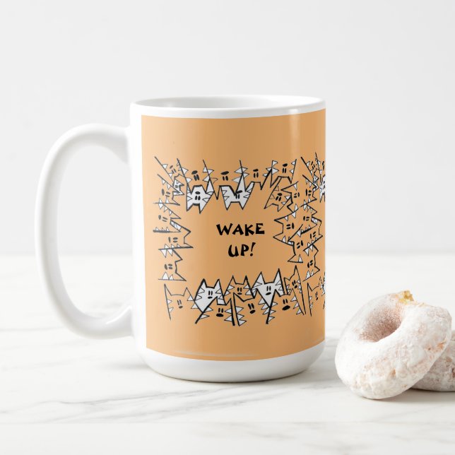 TAZA DE CAFÉ BOMBA DE GATOS DE PUMPKIN (Con donut)