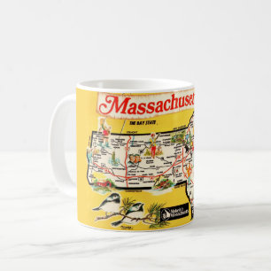Taza De Café Bomba de mapas estatales de Massachusetts