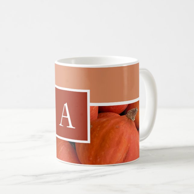 Taza De Café Bomba de Naranja de monograma Tasa de caída (Anverso derecho)