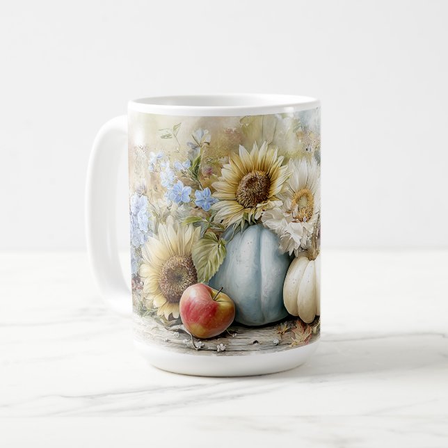 Taza De Café Bomba de otoño Floral Mug (Anverso izquierdo)