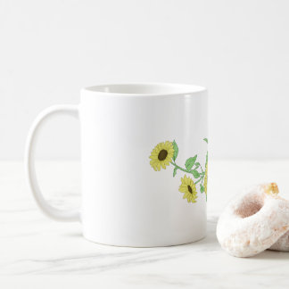 Taza De Café Bomba de vidrio con diseño de girasol