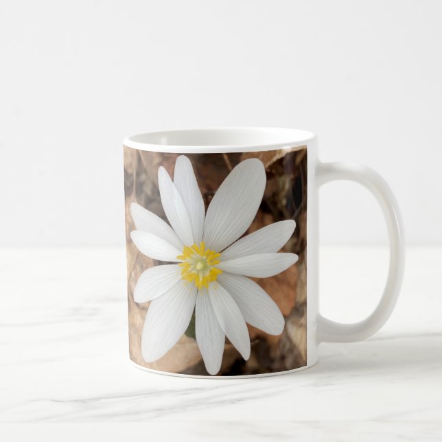 Taza De Café Bomba fotográfica blanca de primavera (Derecha)