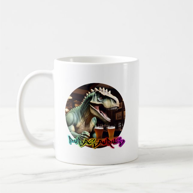 Taza De Café Bomba oficial de Pubasaurus por BAD Dino (Izquierda)