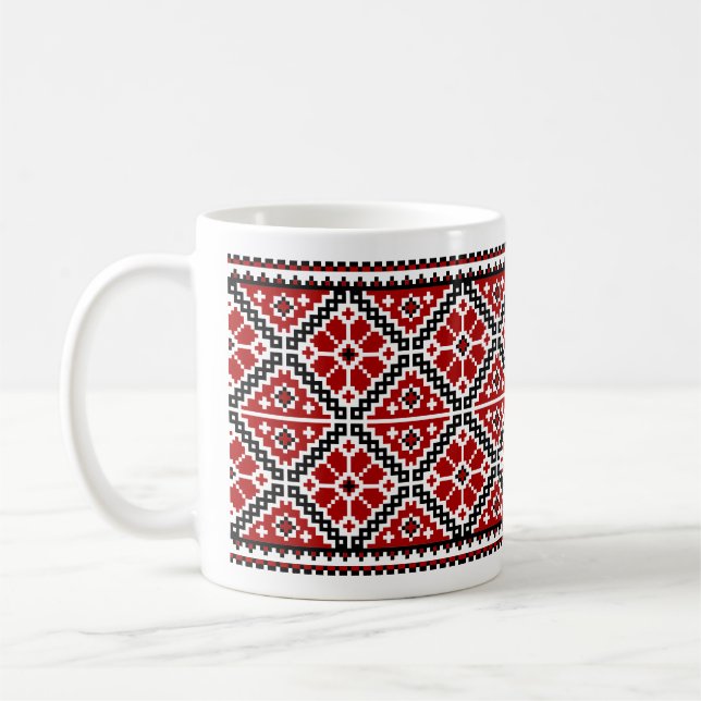 Taza De Café Bomba ucraniana de bordado (vyshyvanka) (Izquierda)