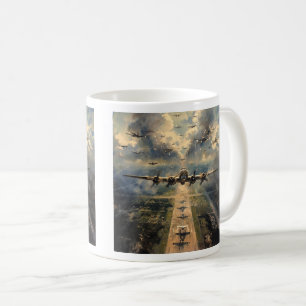 Taza De Café Bombardero B-24 en una pintura de misión