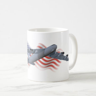 Taza De Café Bombardero estratégico B-52 con bandera estadouni