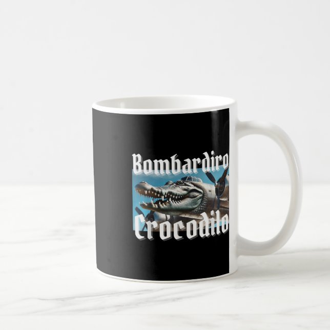 Taza De Café Bombardiro Bombardino Crocodilo Funny italiano Bra (Derecha)
