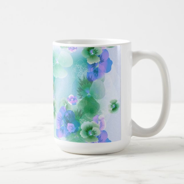 Taza De Café Bombas de flores de primavera (Derecha)