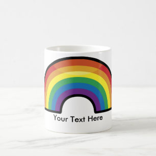 Taza De Café Bombas fronterizas arcoiris personalizadas por el 