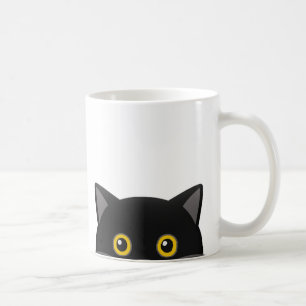 TAZA DE CAFÉ BOMBAS NEGROS DE CAFÉ PEEKING CAT