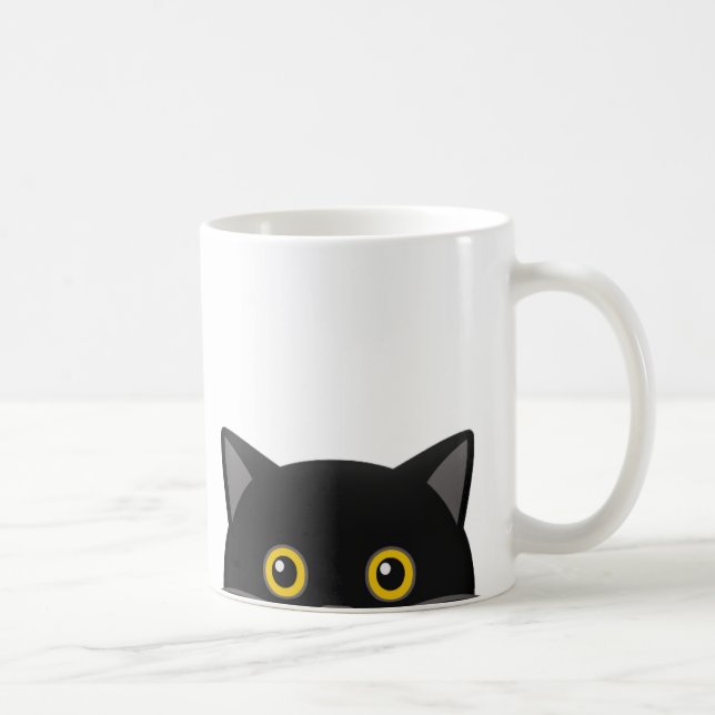 TAZA DE CAFÉ BOMBAS NEGROS DE CAFÉ PEEKING CAT (Derecha)