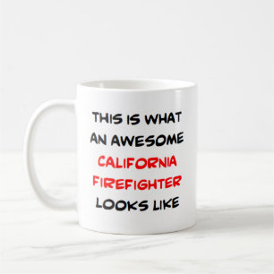 Taza De Café bombero california, impresionante