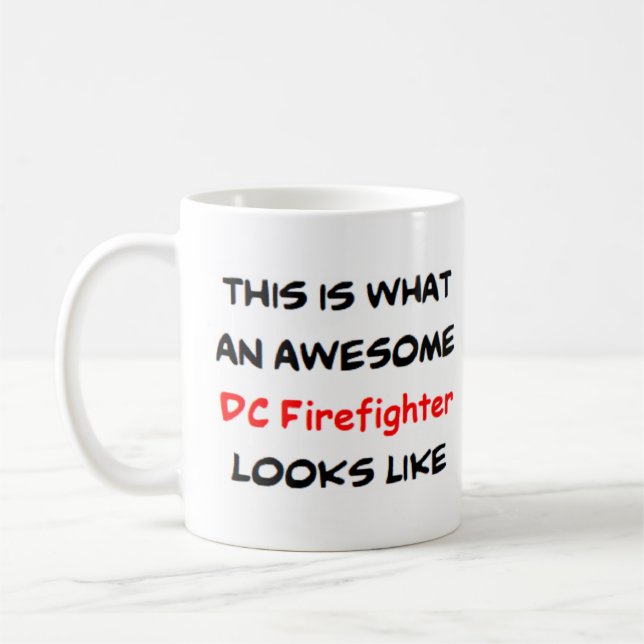 Taza De Café bombero de dc, impresionante (Izquierda)