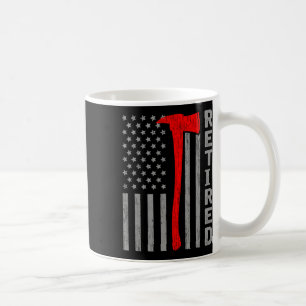 Taza De Café Bombero Jubilado Divertido Bandera De EE. UU. Jubi