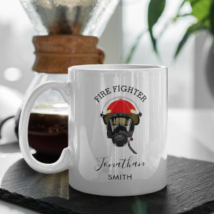 Taza De Café Bombero Lucha contra incendios personalizada
