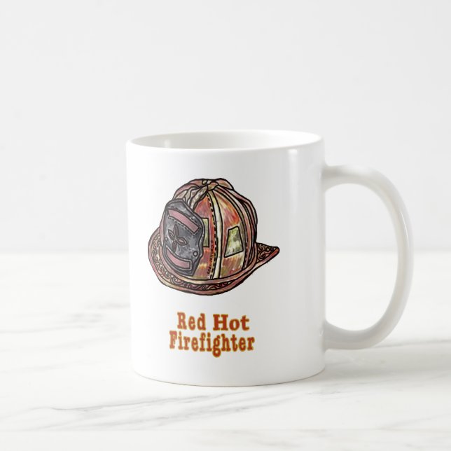 Taza De Café Bombero rojo caliente (Derecha)