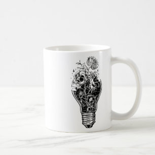 Taza De Café Bombilla De Flor De Paz De Árbol De Energía Para H
