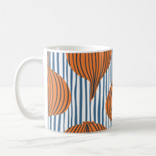 Taza De Café Bombillas de cebolla dibujadas a mano, papel de pa