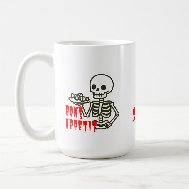 Taza De Café Bone Appétit - Skeleton Candy Service (Izquierda)