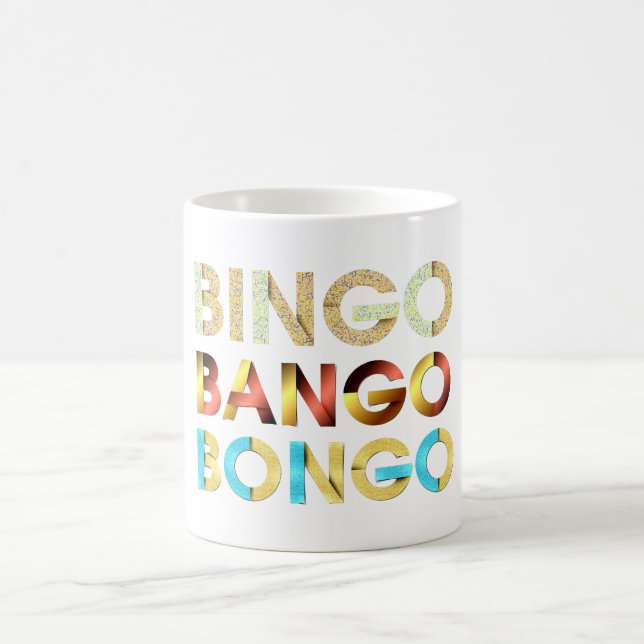 Taza De Café Bongo de Bango del bingo de la CAMISETA (Centro)