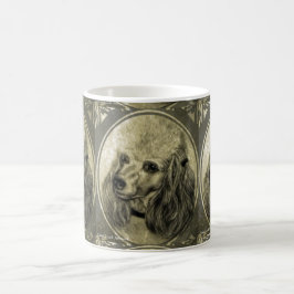 Taza de café bonita del caniche